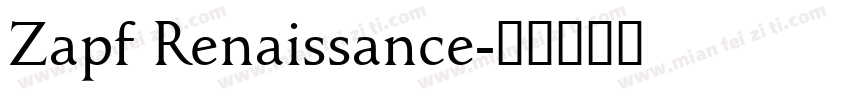Zapf Renaissance字体转换
